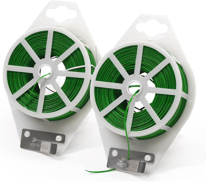 SumDirect Plant Ties,1312FT/400m Green Garden Twist Ties with Cutter for Gardening Plants Growth