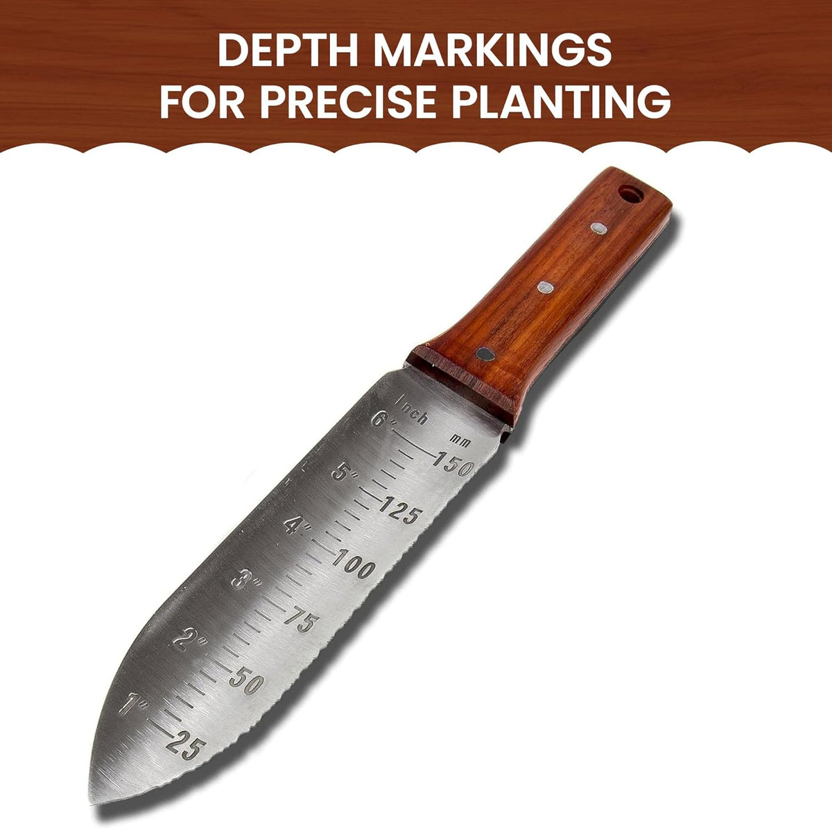 Garden Guru Hori Hori Gardening Knife for Weeding, Digging, Pruning, and Cultivating - Stainless