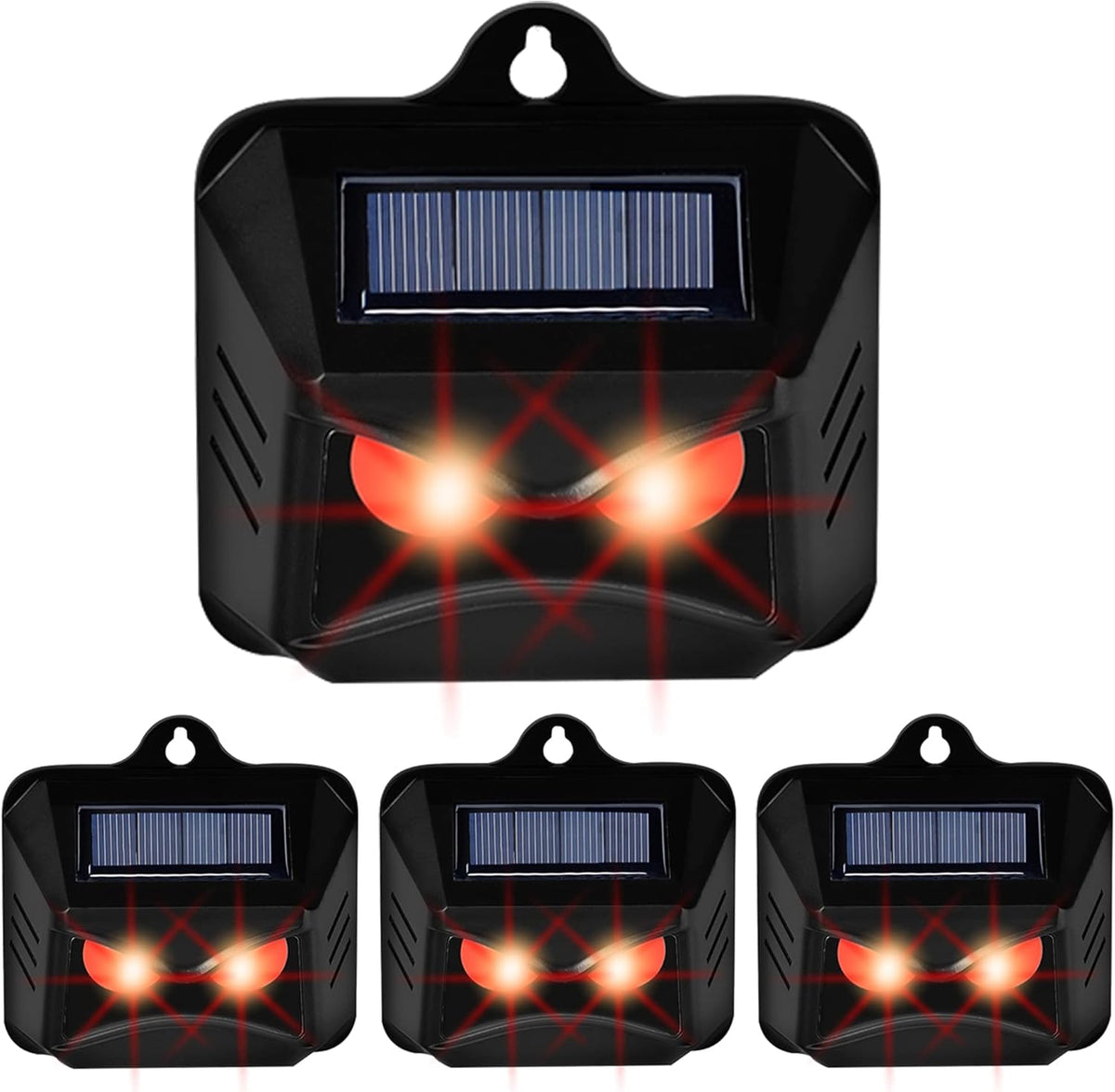 Triumpeek Animal Repeller, Solar Powered Predator Eye Nighttime Animal Deterrent Devices with Red
