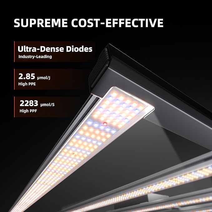 Spider Farmer G8600 Cost-Effective 800W LED Grow Lights, 4x4ft/5x5ft Coverage Commercial Bar Style