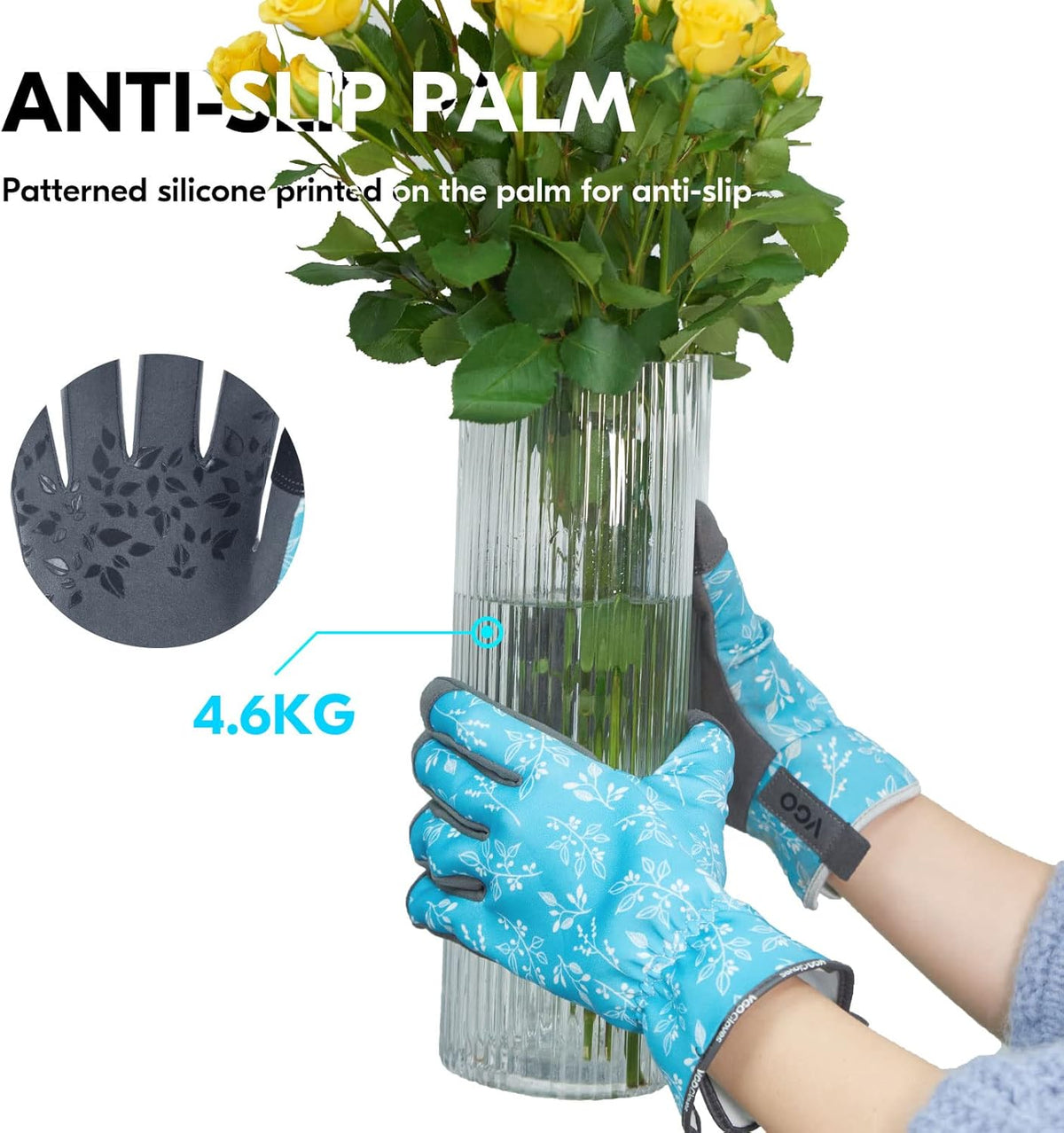 Vgo... 1-Pair Gardening Gloves Ladies, Soft synthetic leather Working Gloves,Sratch protection(Size