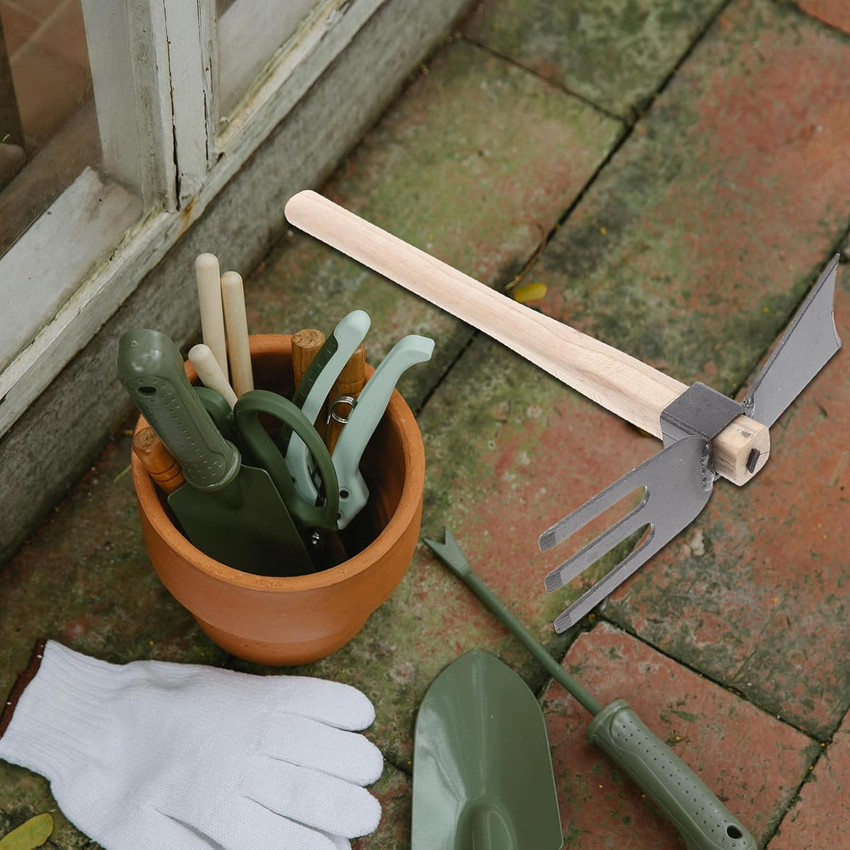 Hoe Hand Tools Garden Tool Dual Headed Hoe Hand Rake Mini Hoes Planting Gardening Hoe Hoe Garden