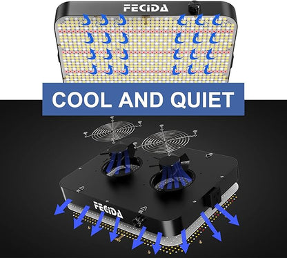 FECiDA Dimmable LED Grow Light 24000 Lumen 260 Watt, 2024 Best 3x3 2x4 ft Grow Tent Light, UV-IR