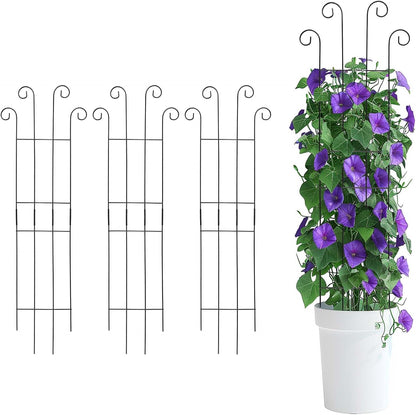 4 Pack 32 Inch Plant Trellis Outdoor Metal Trellis for Climbing Plants Indoor Garden Trellis for