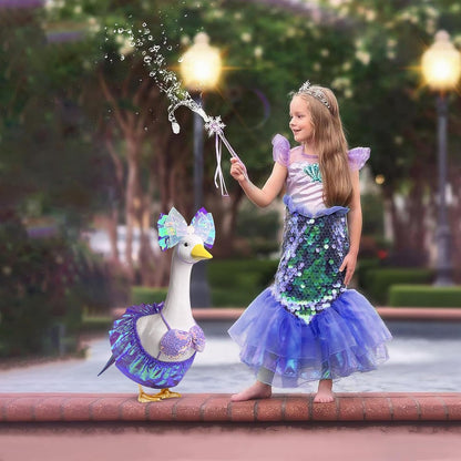 Mermaid Goose Outfit, 23-inch Halloween Porch Goose Outfit. Cute Goose Clothes for Cement Goose