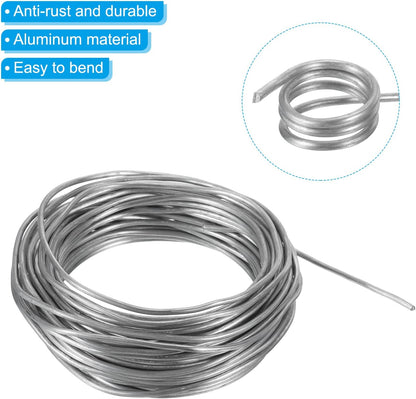 PATIKIL 2.5mm Bonsai Training Wire, Floral Wire Stems Anodized Aluminum Tree Wire 32.8 Feet Total