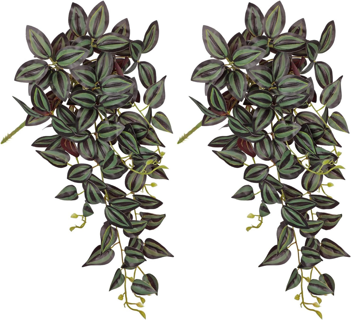 DILATATA Fake Hanging Plants Artificial Hanging Plants 26" Faux Wandering Jew Hangings Leaves Plant