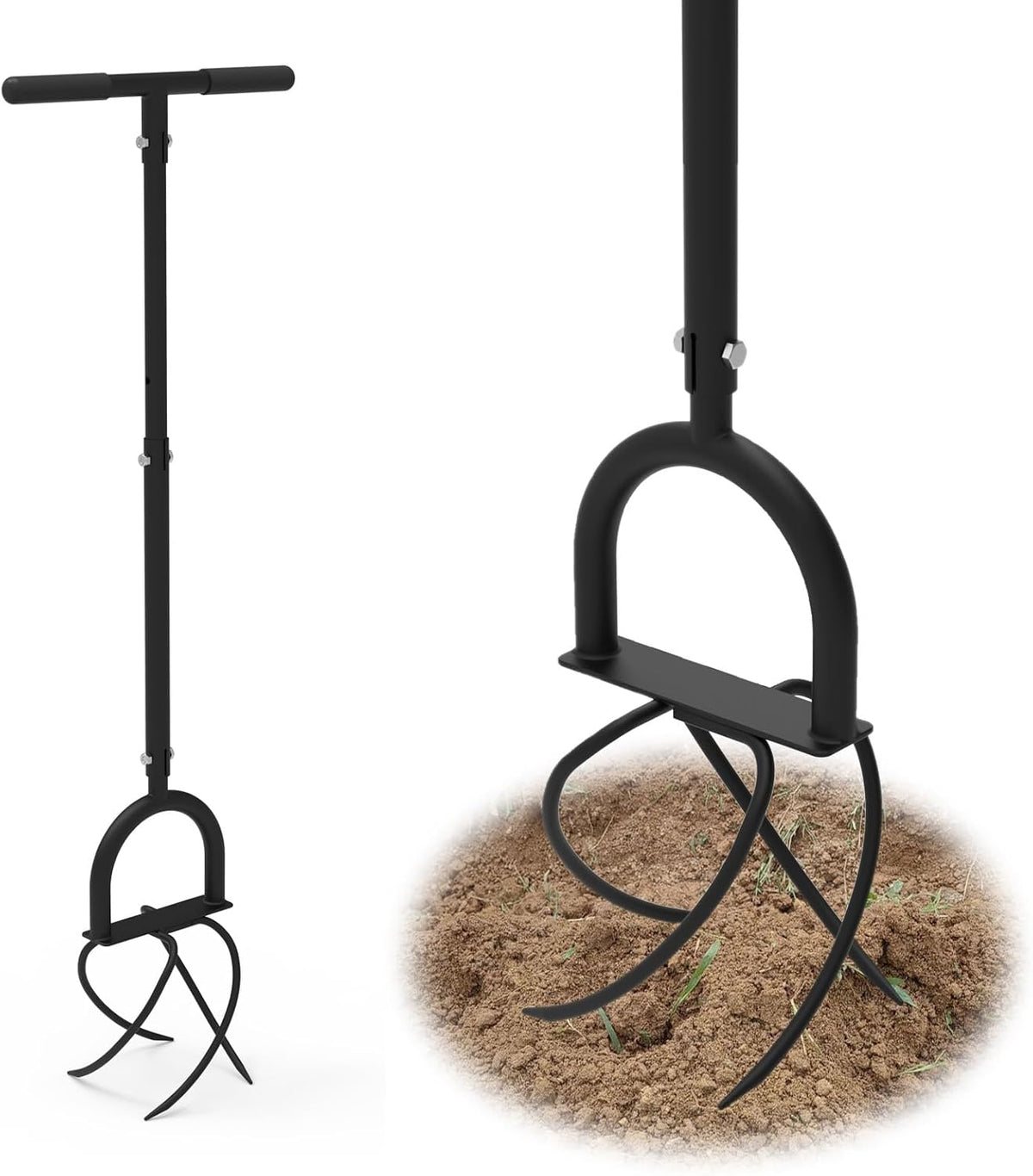 Hand Tiller Garden Claw Twist Tiller Cultivator Tiller Soil Loosener Lawn Aerator, Rototiller, for