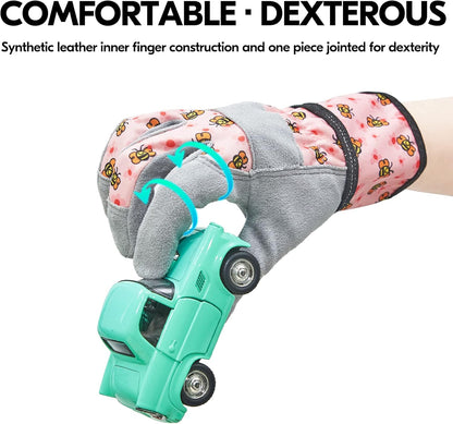 Vgo... 1-Pair Age 4-5 Kids Gardening Gloves,Children Yard Work Gloves,Soft Safety Outdoor Playing