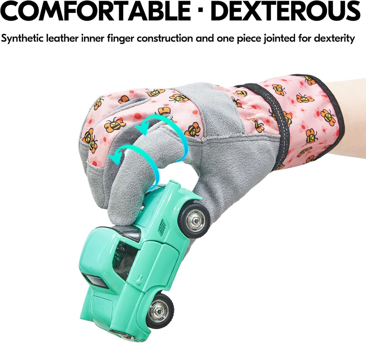 Vgo... 1-Pair Age 5-6 Kids Gardening Gloves,Children Yard Work Gloves,Soft Safety Outdoor Playing