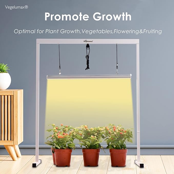 50W LED 2 feet Grow Light Lamp with Stand Rack CRI90+ for Horticulture Indoor Plant Growth Veg