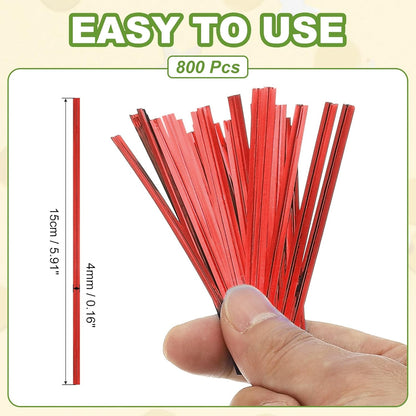 PATIKIL Bag Twist Ties 6 Inch, 800 Pcs Metallic Bread Ties for Treat Plastic Bags Gift Wrapping