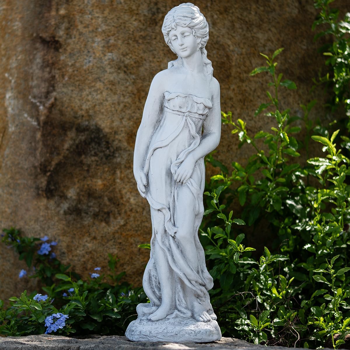 Outdoor Goddess Statue, Garden Beauty Decoration, Graceful Female Figure Sculpture, Catholic