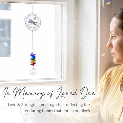 Memorial Suncatcher - Sympathy Gift for Loss of Loved One - Crystal Rainbow Maker - Bereavement