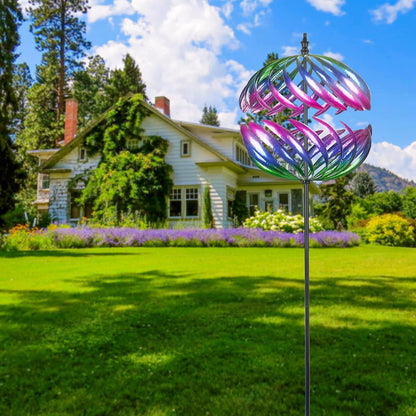 MUMTOP Wind Spinner 360 Degrees Double Steel Metal Wind Sculpture Ball Spinners for Decorating Your