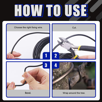 Glarks 4 Rolls Bonsai Wires Kit, 2mm 3mm 1mm 1.5mm Aluminum Bonsai Training Wire Tree Branches with