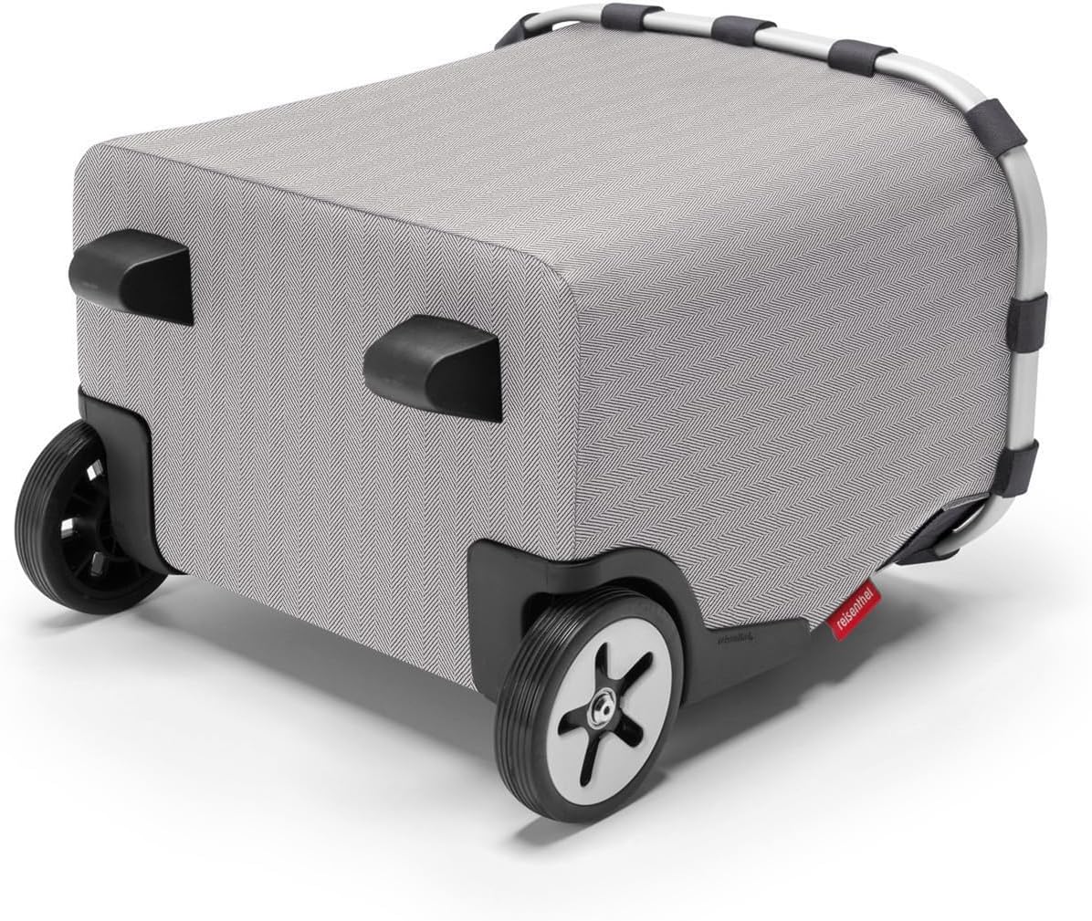 reisenthel carrycruiser Herringbone Grey - Portable Shopping Trolley with Sturdy Aluminum Frame
