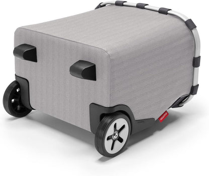reisenthel carrycruiser Herringbone Grey - Portable Shopping Trolley with Sturdy Aluminum Frame