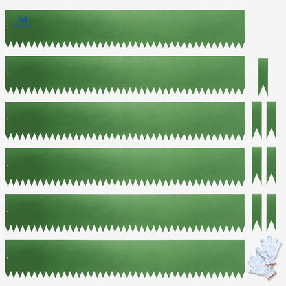 Metal Landscape Edging 6 Pack 40" L x 6" H,Galvanized Bendable Metal Garden Edging,Hammer- in Steel