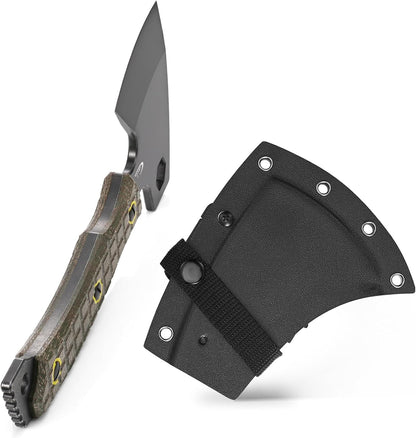 C1393 Camping Hatchet Survival Axe,DC53 Steel Blade with Micarta Handle Multitool Axe Hex Wrenches