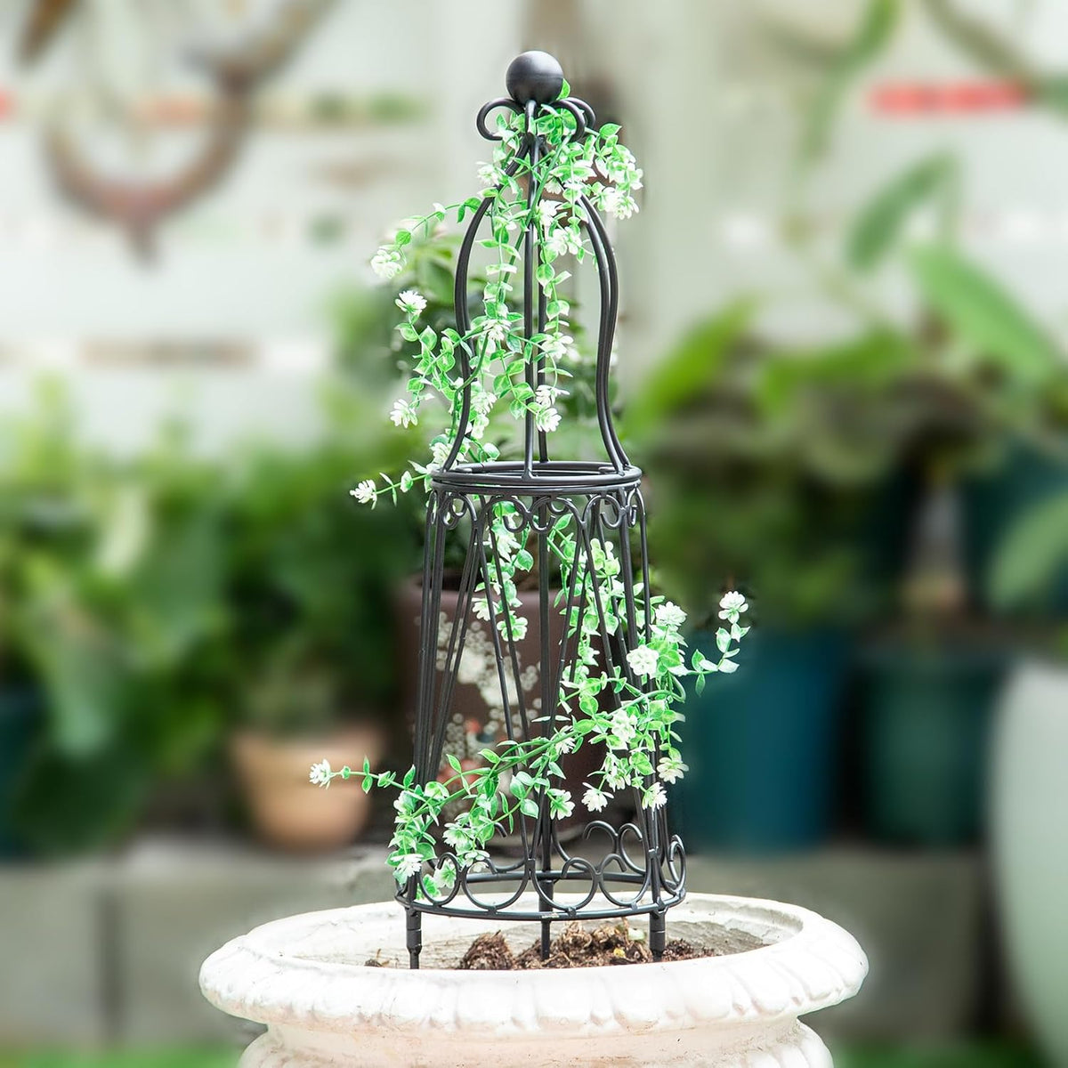 Indoor Plant Trellis for Potted Plants - Plant Support & Garden Decor Obelisk for Climbing Pothos