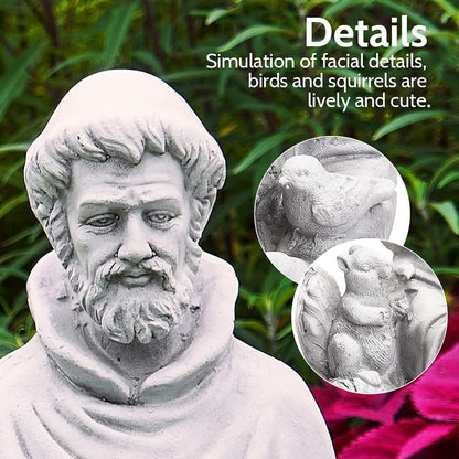 TOETOL St Francis Garden Statues 31 Inch Saint Francis of Assisi Catholic Christian Yard Decor Lawn