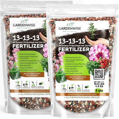 13-13-13 Slow Release Granular Fertilizer – All Purpose Plant Food 13 13 13 for Outdoor Grass