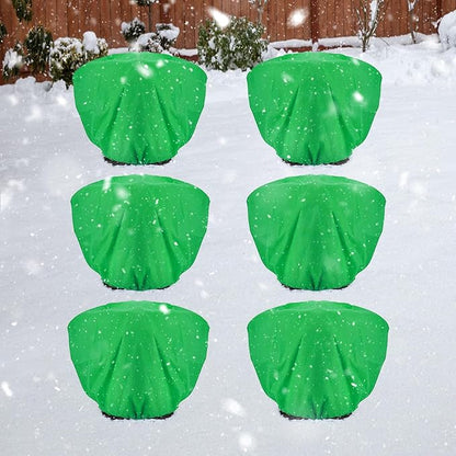 ANPHSIN 6 pcs Plant Covers Freeze Protection - 19.6in x 39.3in Winter Shrub Plant Protection Bags