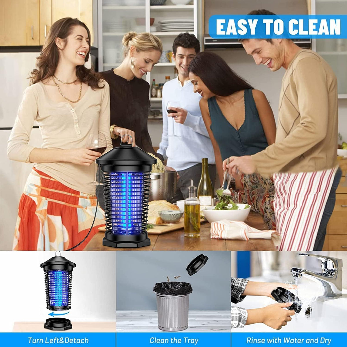 Bug Zapper Outdoor Indoor, Zechuan Electric Mosquito Zapper, Electronic Mosquito Killer Lantern