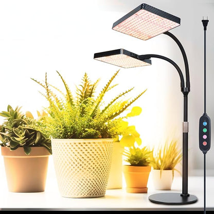 50W Table Top Grow Lights for Indoor Plants, Seed Starting, Bonsai with Timer Auto On/Off, 5000