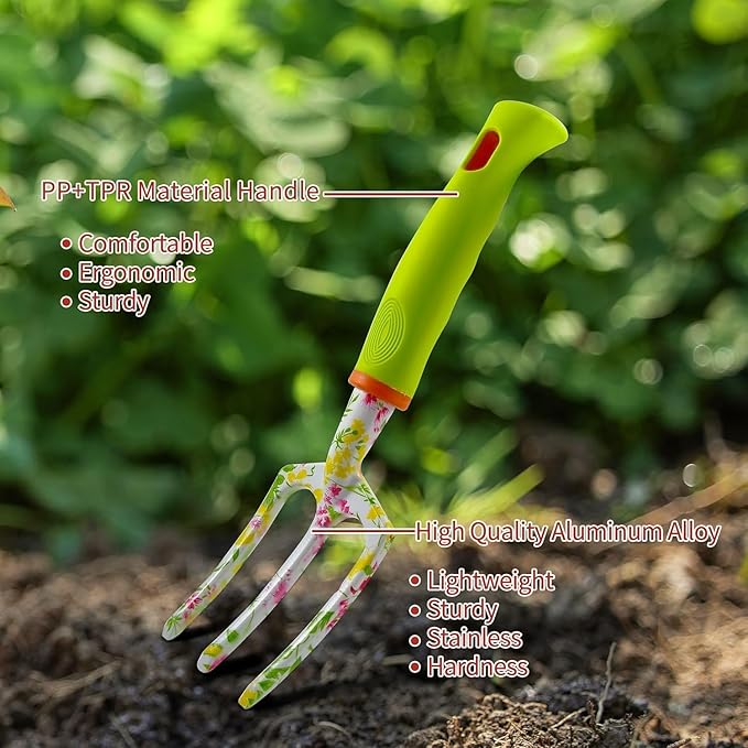 41-Piece Premium Gardening Tool Set, Stainless Steel Heavy Duty Gardening Tool Kit, with Non-Slip
