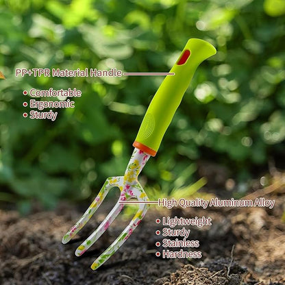 41-Piece Premium Gardening Tool Set, Stainless Steel Heavy Duty Gardening Tool Kit, with Non-Slip