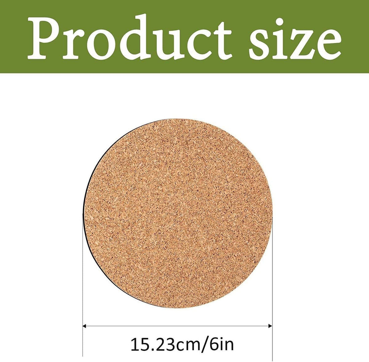 Augshy 8Pcs 6 Inch Cork Plant Saucers Plant Mats Round Coasters Pad for Plants House Garden Indoors