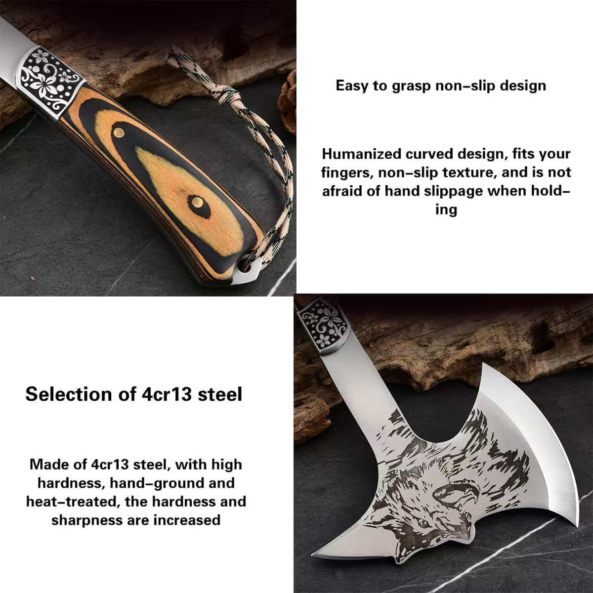 Multi-Functional Outdoor Axe - Garden Hatchet for Camping, Survival, and Tree Cutting - Portable