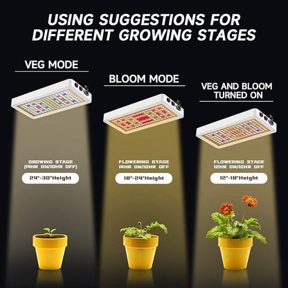 B2000W LED Plant Grow Light Dimmable,Best Grow Lights for Indoor Plants Full Spectrum, Seed