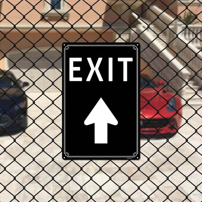 8x12" Exit Sign with Up Arrow - High-Intensity Aluminum Parking Lot Sign, Weatherproof &