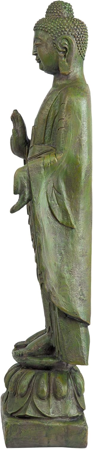 Design Toscano Enlightened One Asian Decor Indoor/Outdoor Garden Statue, 12 inches Wide, 40 inches