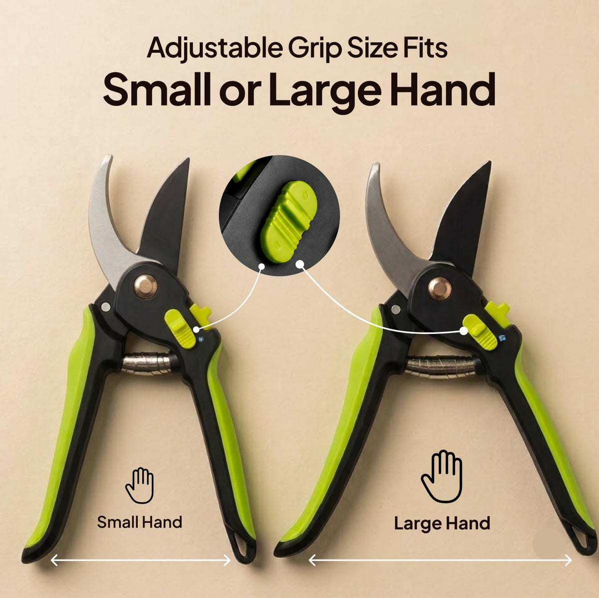 8.5" Professional Pruning Shears, Garden Clippers - Cuts 3X Easier Sharp Japanese Blade, Arthritis
