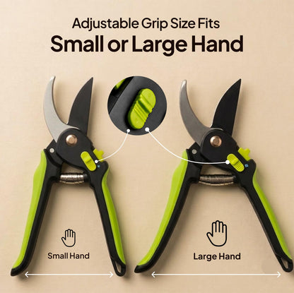 8.5" Professional Pruning Shears, Garden Clippers - Cuts 3X Easier Sharp Japanese Blade, Arthritis