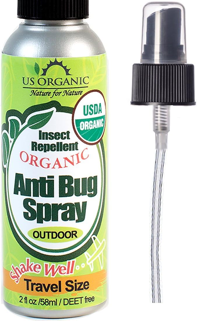 US Organic Mosquito Repellent Anti Bug Outdoor Pump Sprays, USDA Certification, Cruelty Free