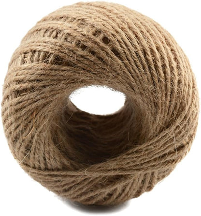 328 Feet Natural Jute Twine 3 Ply Gift Wrapping String DIY Rope Garden Twine Cord for Arts Crafts