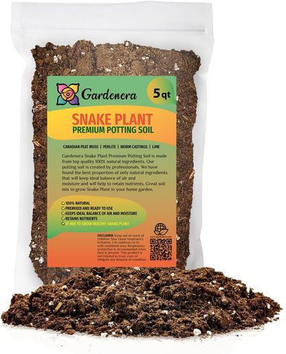 Gardenera RA Premium Snake Plant Potting Soil Mix, Green Sansevieria Trifascatia Zeylanica Plants