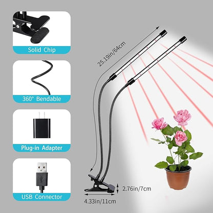 Grow Lights for Indoor Plants, 84LEDs Clip Plant Lights, Full Spectrum LED Plant Growing Lamps with