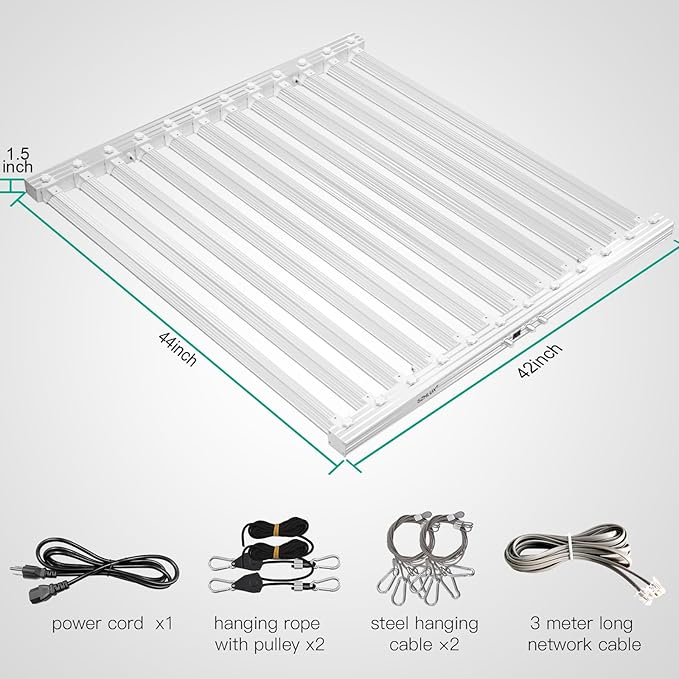 SZHLUX 840 Watt LED Grow Light Daisy Chain Dimmable Full Spectrum Grow Lights for Indoor Plants