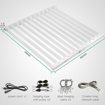 SZHLUX 840 Watt LED Grow Light Daisy Chain Dimmable Full Spectrum Grow Lights for Indoor Plants