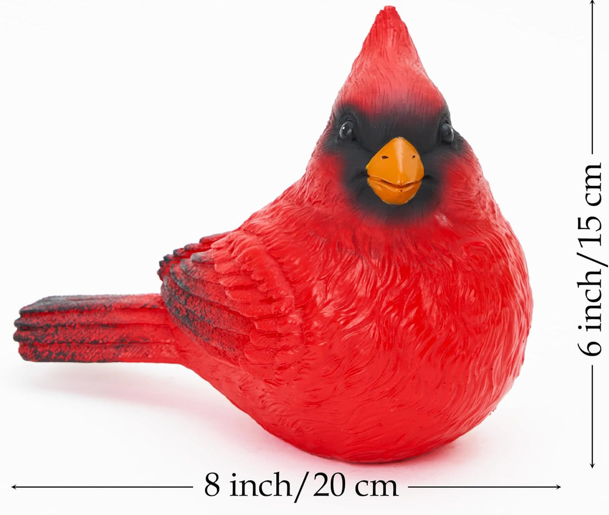 Red Cardinal Figurine, 8 inch Resin Vibrant Red Cardinal Memorial Gifts for Loss of Loved One