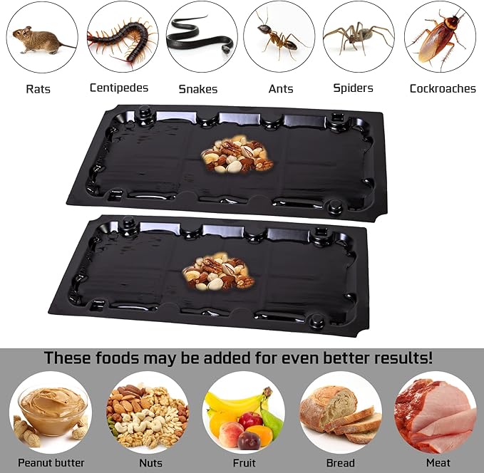 8 Pack Sticky Mouse Trap Rat Traps Indoor, Peanut Taste Pheromone Mouse Traps Indoor for Home, Glue