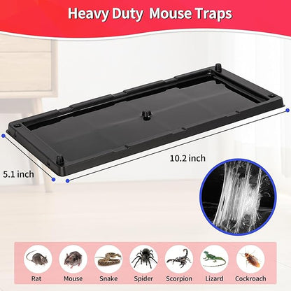 LULUCATCH Glue Mouse Traps Indoor for Home 14 Pack, Pre-Baited Sticky Plastic Glue Boards for