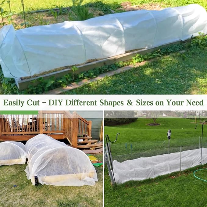 Plant Covers Freeze Protection, 10FT x 50FT 0.9oz Reusable Floating Row Cover Plant Blankets Frost