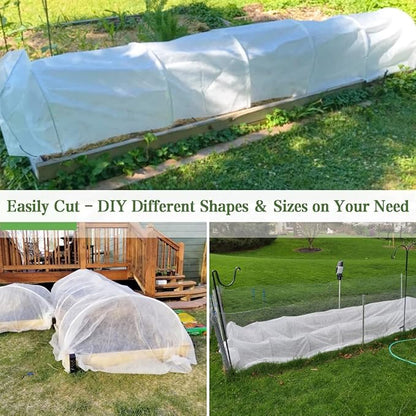 Plant Covers Freeze Protection, 10FT x 50FT 0.9oz Reusable Floating Row Cover Plant Blankets Frost